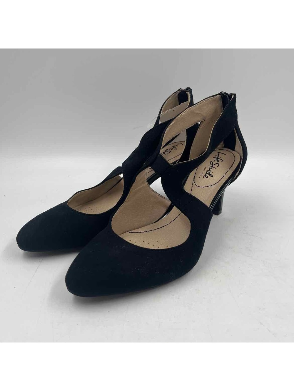 Life Stride Women's Shoe Size 8W Black Solid Heels